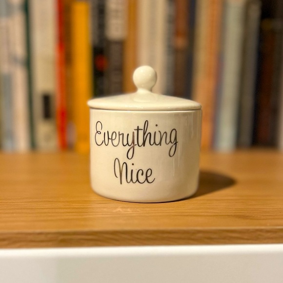 Sugar and Spice, Everything Nice Small Jar, Cream colored 4in H - Picture 2 of 3